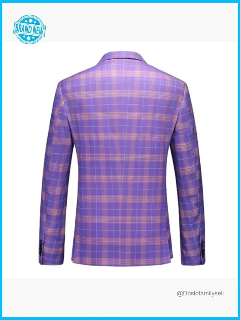 Classic Slim Fit Plaid Blazer Casual Sport Coat for Wedding Party